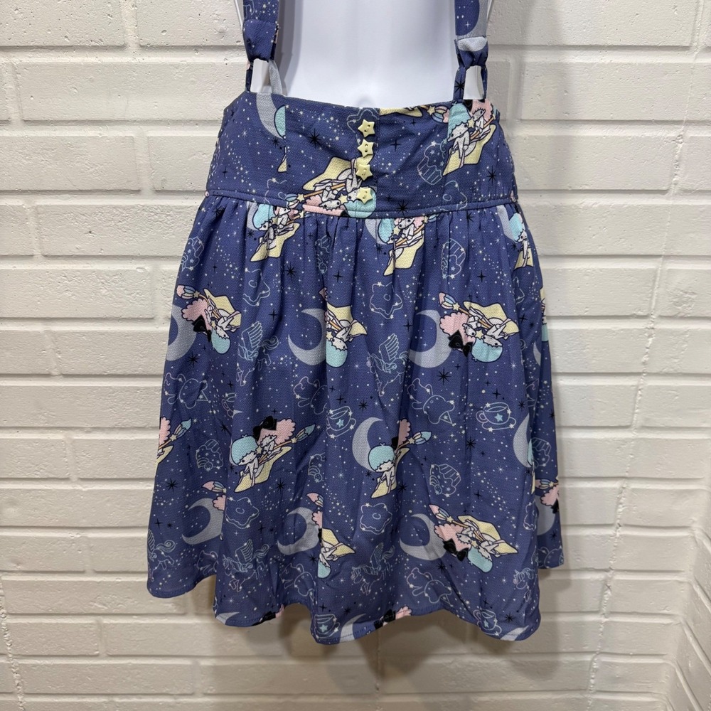 Little Twin Stars Celestial Night Suspender‎ Skirt Sanrio Purple Kiki Lala XS - Picture 6 of 14
